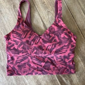 Lululemon Align Crop in Spray Leaf Fireside Red Size 8